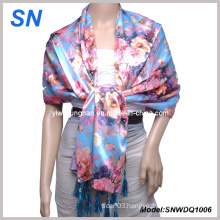 Fashion Lady′s Sequare Satin Scarf